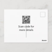 Katholische erste heilige Kommunion einfache QR mi Postkarte (Rückseite)