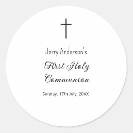 Katholische erste heilige Kommunion einfache QR mi Runder Aufkleber