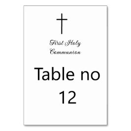 Katholische erste heilige Kommunion einfache QR mi Tischnummer