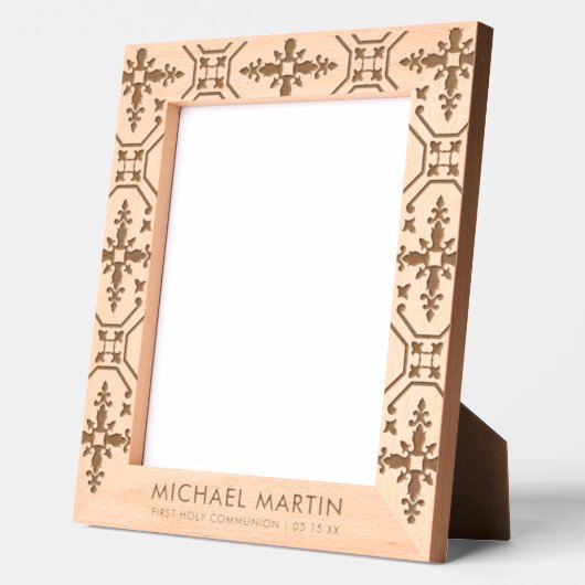 Katholische Erste Heilige Kommunion Religiöse Bese Geätzte Rahmen (Links)