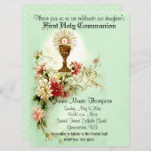 Katholische Erste Heilige Kommunion Traditionelle Einladung (Vorne/Hinten)