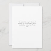 Katholische Erstkommune Einladung (Rückseite)