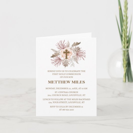 Katholische Erstkommunion Einladung (Vorderseite)