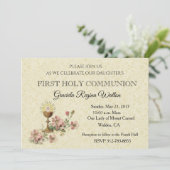 Katholische Erstkommunion Einladung Chalice (Stehend Vorderseite)