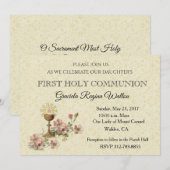 Katholische Erstkommunion Einladung Chalice (Vorne/Hinten)