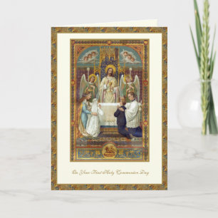 Katholische Erstkommunion Jesus Engel  Karte