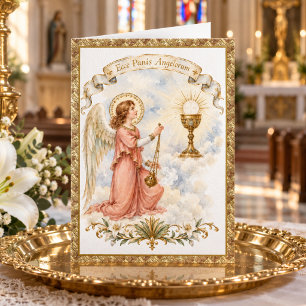 Katholische Erstkommunion Jesus Engel Karte