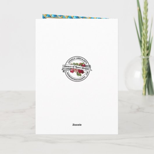 Katholische Erwachsenentum Taufe Religiöses festes Karte (Rückseite)