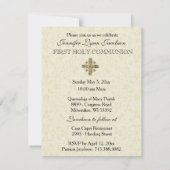 Katholische Eucharistin Erste Heilige Kommune Einl Einladung (Rückseite)