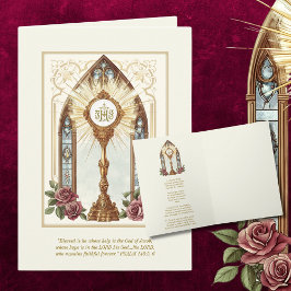 Katholische Eucharistisch-Host-Gold-Monstrance-Ros Karte