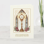 Katholische Eucharistisch-Host-Gold-Monstrance-Ros Karte (Vorderseite)