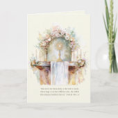 Katholische Eucharistische Aquarellschrift Gebet Karte (Vorderseite)