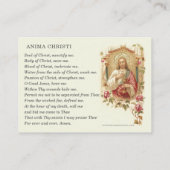 Katholische Eucharistische Bewunderung Jesus Gebet Visitenkarte (Rückseite)