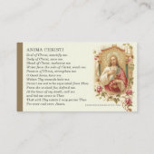 Katholische Eucharistische Bewunderung Jesus Gebet Visitenkarte (Rückseite)