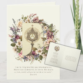 Katholische Eucharistische Host-Skripte Gebet Karte