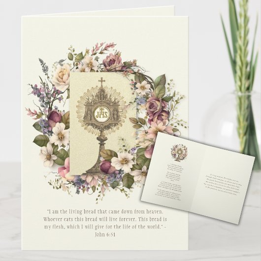 Katholische Eucharistische Host-Skripte Gebet Karte