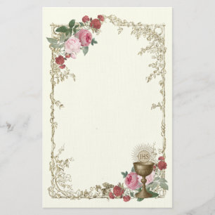 Katholische Eucharistische Rose & Chalice Communit Briefpapier