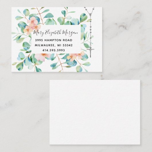 Katholische Eukalyptus Visitenkarte (Vorne/Hinten)