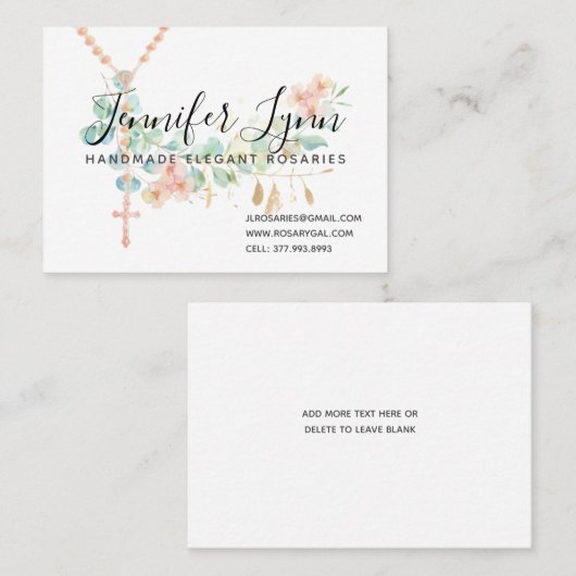 Katholische Eukalyptus Visitenkarte (Vorne/Hinten)