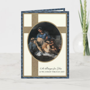 Katholische Fastenzeit Pieta-Gebet Jungfrau Maria  Karte