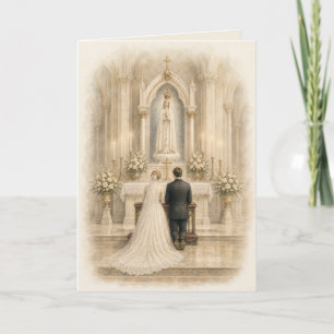 Katholische Fatima-Schrein-Hochzeit-Dankeskarten Dankeskarte