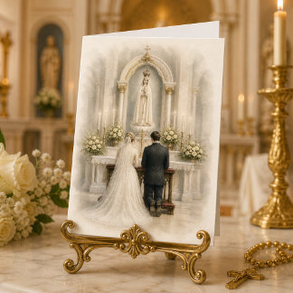 Katholische Fatima-Schrein-Hochzeit-Dankeskarten Dankeskarte