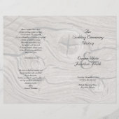 Katholische Feier Hochzeitsprogramm für Holz (Vorderseite)