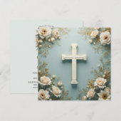 Katholische Feierlichkeiten zwischen Kreuz und Wei Einladung (Vorne/Hinten)