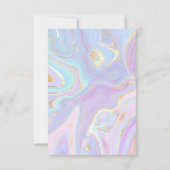 Katholische Flüssigkeit bunt Marmor Bestätigung Einladung (Rückseite)