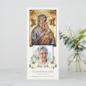 Katholische Frauenbeerdigung Dankeschön-Karte (Stehend Vorderseite)