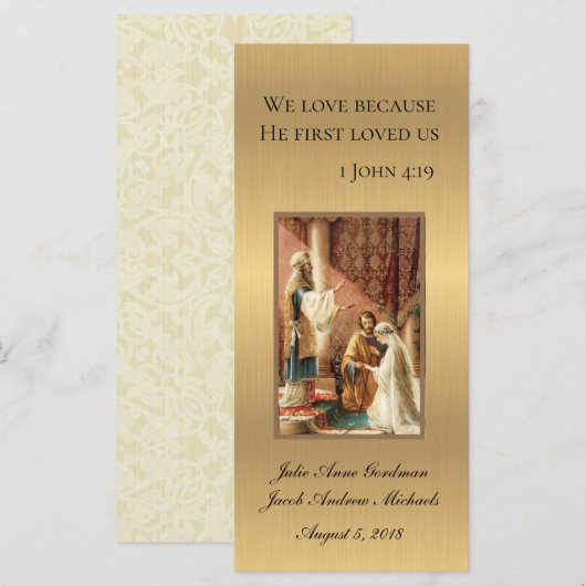 Katholische Gastgeschenk Hochzeit (Vorne/Hinten)