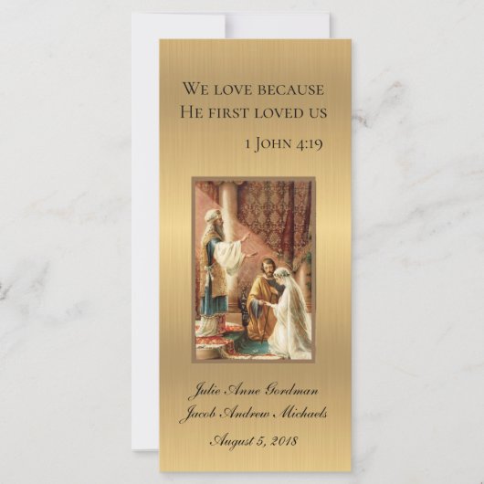 Katholische Gastgeschenk Hochzeit (Vorderseite)