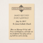 Katholische Gastgeschenk Hochzeit Braut Groom Heil (Rückseite)