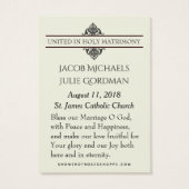 Katholische Gastgeschenk Hochzeit Braut Groom Heil (Rückseite)