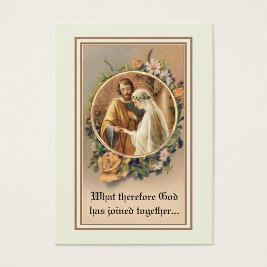 Katholische Gastgeschenk Hochzeit Braut Groom Heil (Vorderseite)