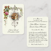 Katholische Gastgeschenk Hochzeit Elegante Rose Visitenkarte (Vorne/Hinten)
