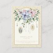 Katholische Gastgeschenk Hochzeit florale Erinneru Visitenkarte (Vorderseite)