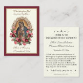 Katholische Gastgeschenk Hochzeit Guadalupe Visitenkarte (Vorne/Hinten)