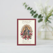 Katholische Gastgeschenk Hochzeit Guadalupe Visitenkarte (Stehend Vorderseite)