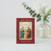 Katholische Gastgeschenk Hochzeit Heilige Familie Visitenkarte (Stehend Vorderseite)