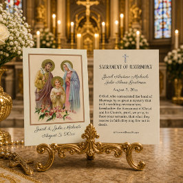Katholische Gastgeschenk Hochzeit Heilige Familie  Visitenkarte