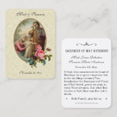 Katholische Gastgeschenk Hochzeit Heilige Familien Visitenkarte (Vorne/Hinten)