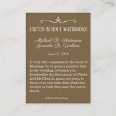 Katholische Gastgeschenk Hochzeit Heilige Karte Ma (Rückseite)