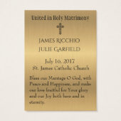 Katholische Gastgeschenk Hochzeit Heiliger Kartenb (Rückseite)