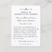 Katholische Gastgeschenk Hochzeit Jungfrau Mary Je Visitenkarte (Rückseite)