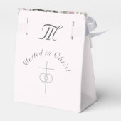 Katholische Gastgeschenk Hochzeit Rosa und Weiß Geschenkschachtel (Rückseite)