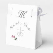 Katholische Gastgeschenk Hochzeit Rosa und Weiß Geschenkschachtel (Rückseite)