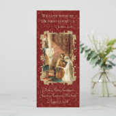 Katholische Gastgeschenk Hochzeit-Schrift Maroon D (Stehend Vorderseite)