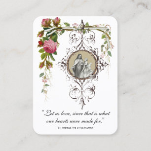 Katholische Gastgeschenk Hochzeit St. Therese Erin Visitenkarte