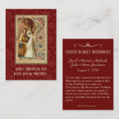 Katholische Gastgeschenk Hochzeit Visitenkarte (Vorne/Hinten)